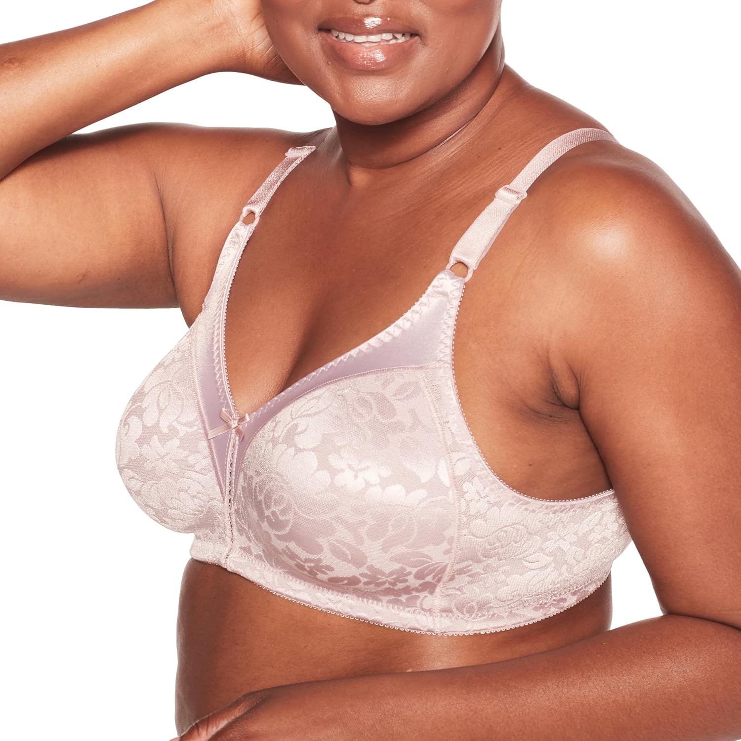 Bali Women's Wireless Lace Bra, Double Support Lace Bras for Women, Stay-in-Place Straps, Full Coverage, Comfortable - Image 2