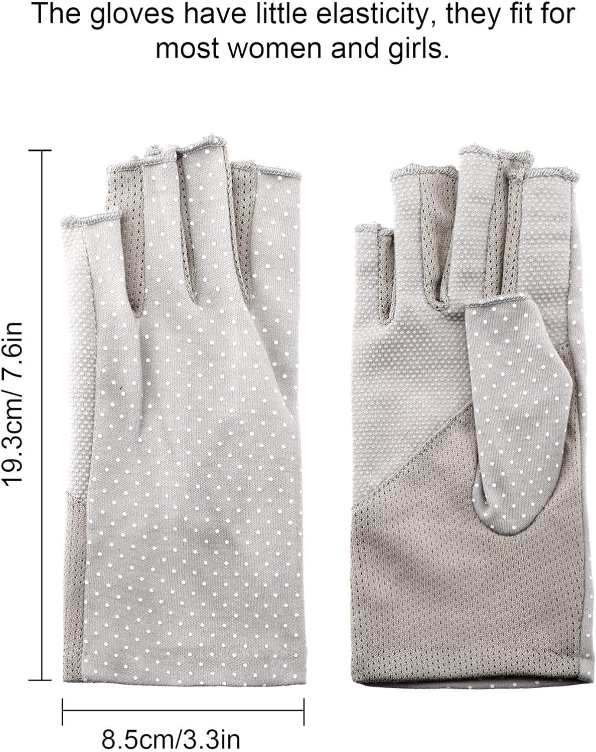 Maxdot Sun Gloves for Women UV Protection Fingerless Non Slip Sunscreen Driving Gloves for Summer Outdoor - Image 2