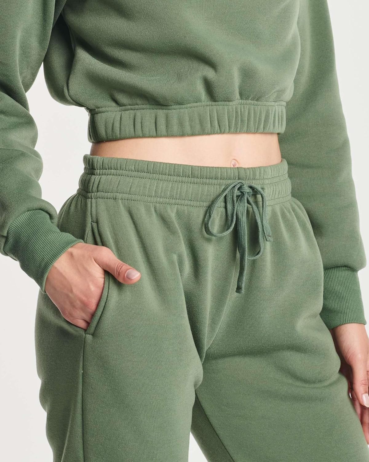 Real Essentials 3 Pack: Women's Fleece Jogger Sweatpants (Available in Plus Size) - Image 3