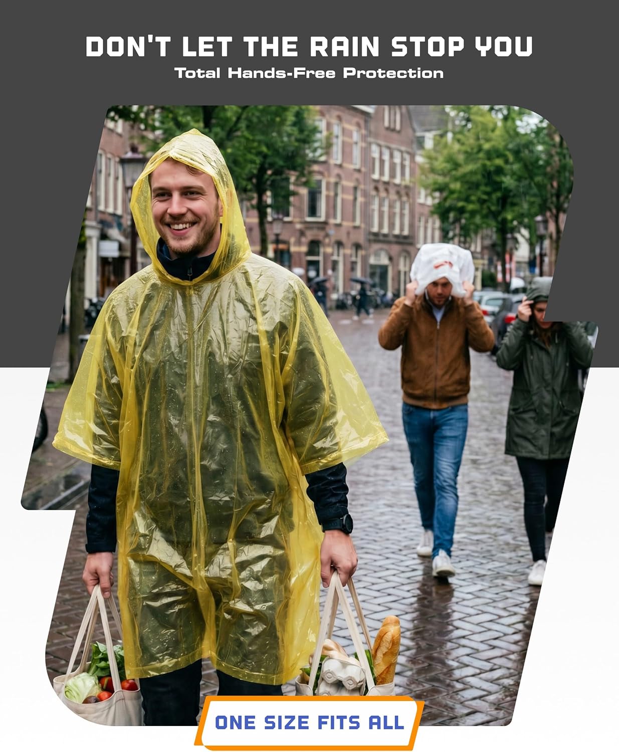 Hagon PRO Disposable Rain Ponchos for Adults (5 Pack) - Image 6