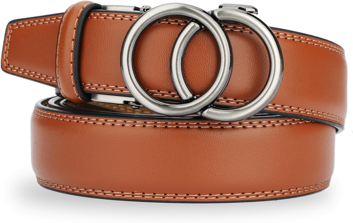 MILORDE Womens Ratchet Leather Dress Belt - 3cm/1.18“ width,Size Customizable Fit,Designs for Dress and Casual - Image 6