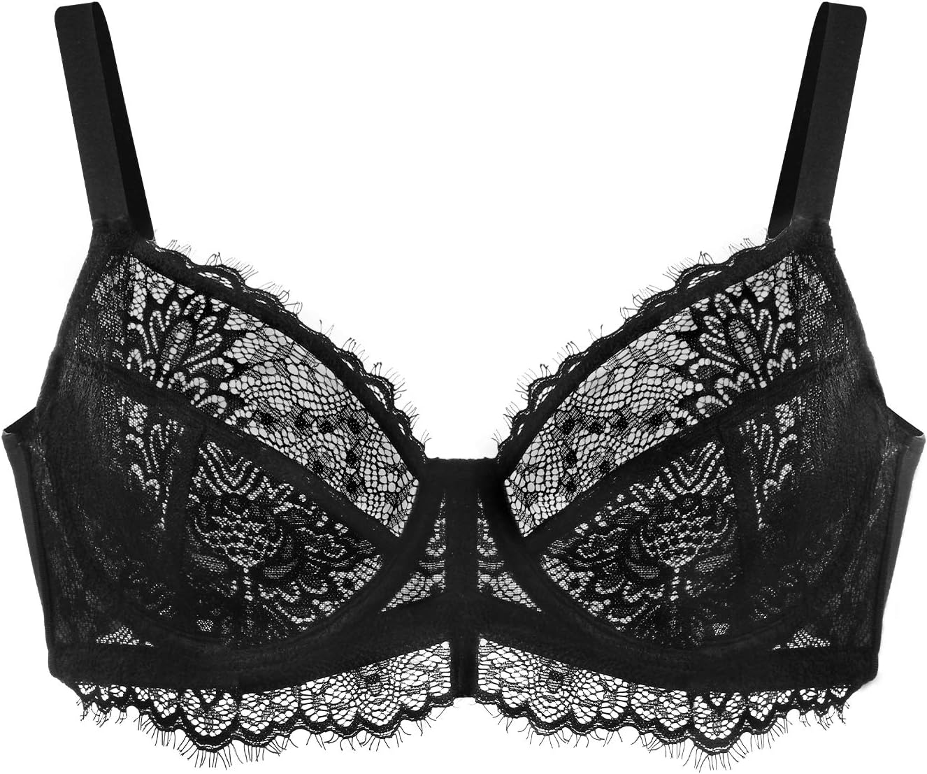 HSIA Minimizer Bra for Women - Plus Size Full Coverage Lace Bra with Underwire, Non Padded - Image 5