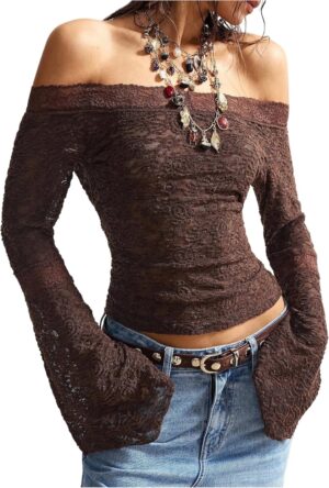 BEAUDRM Women’s Off The Shoul...