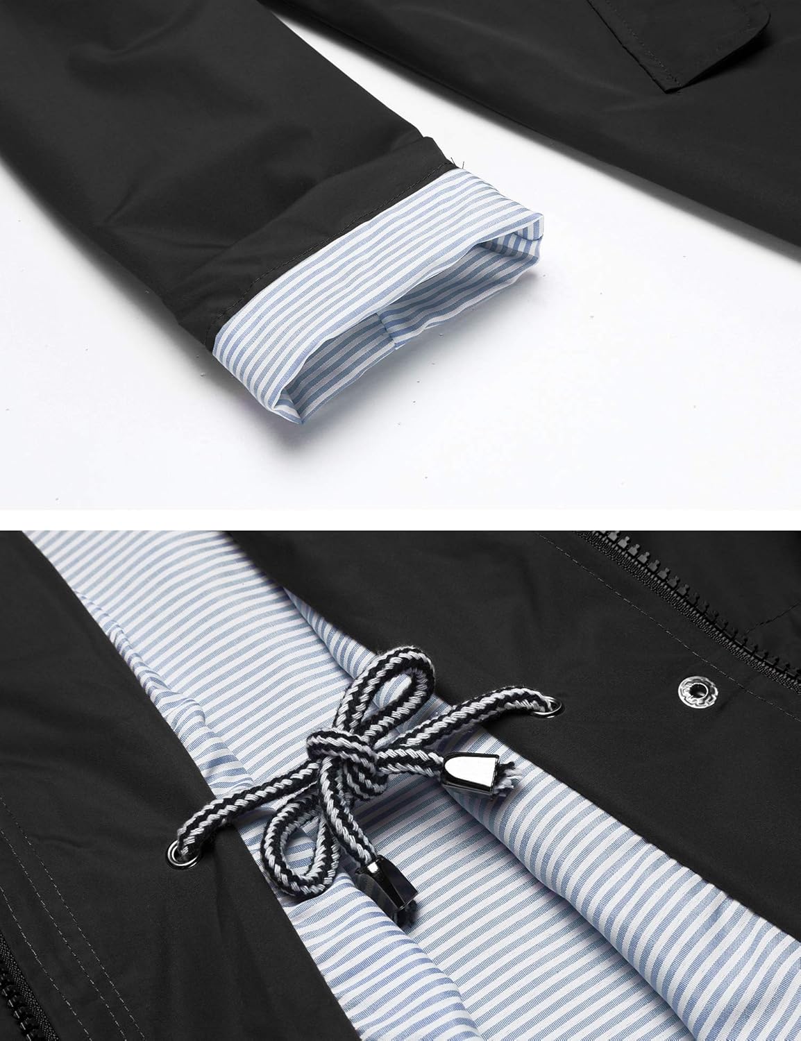 LOMON Raincoat Women Waterproof Long Hooded Trench Coats Lined Windbreaker Travel Jacket S-XXL - Image 5
