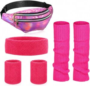 SATINIOR 80s Women Workout Outfit N...
