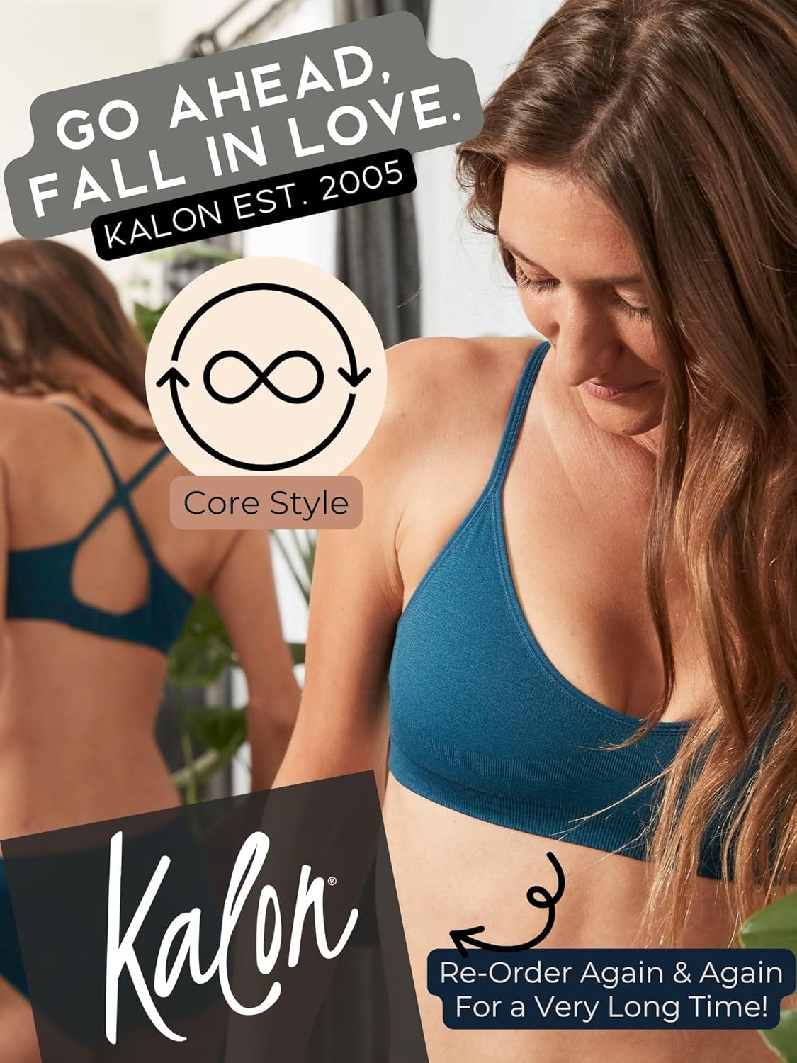 Kalon Women’s 4 Pack Demi Padded Bralette Wireless Comfortable Bra - Image 8