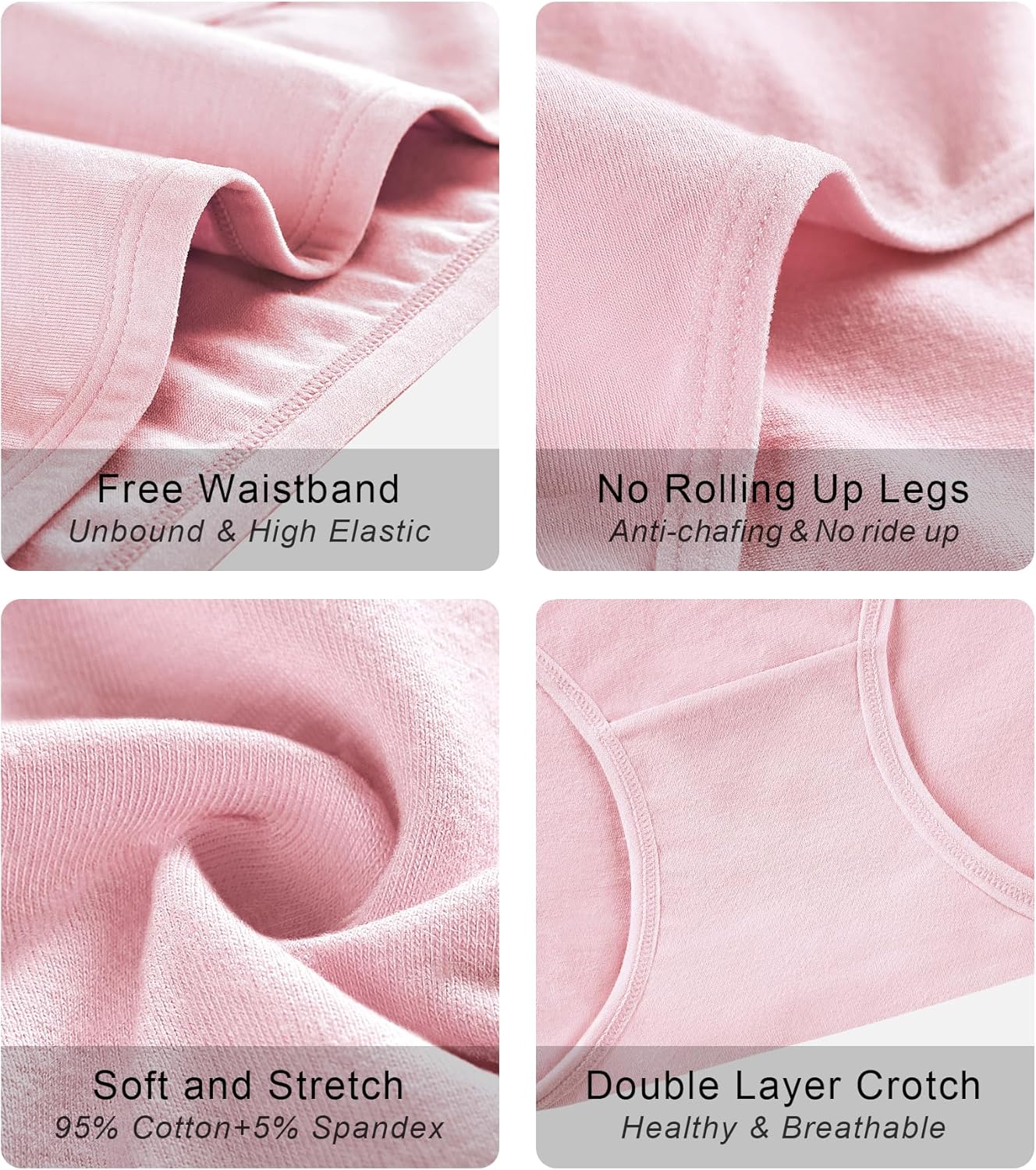 OLIKEME Womens Underwear Cotton Hipster Panties Low Rise No Show Briefs Soft Stretch Breathable Ladies Panties 6 Pack - Image 6