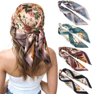 CHLINS 27.5 Inches Silk Feeling Squ...
