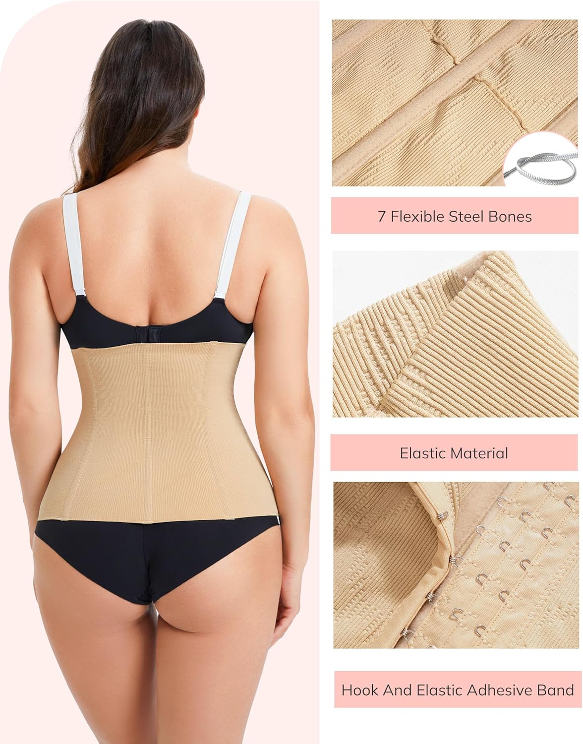 LODAY Waist Trainer Corset Shapewear Tummy Control Body Shaper Waist Cincher for Women Faja Postpartum Belly Band Wrap - Image 4