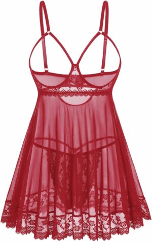 Avidlove Sexy Lace Babydoll Dress L...