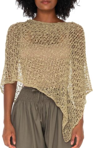 SHU-SHI Summer Ponchos For Women Li...