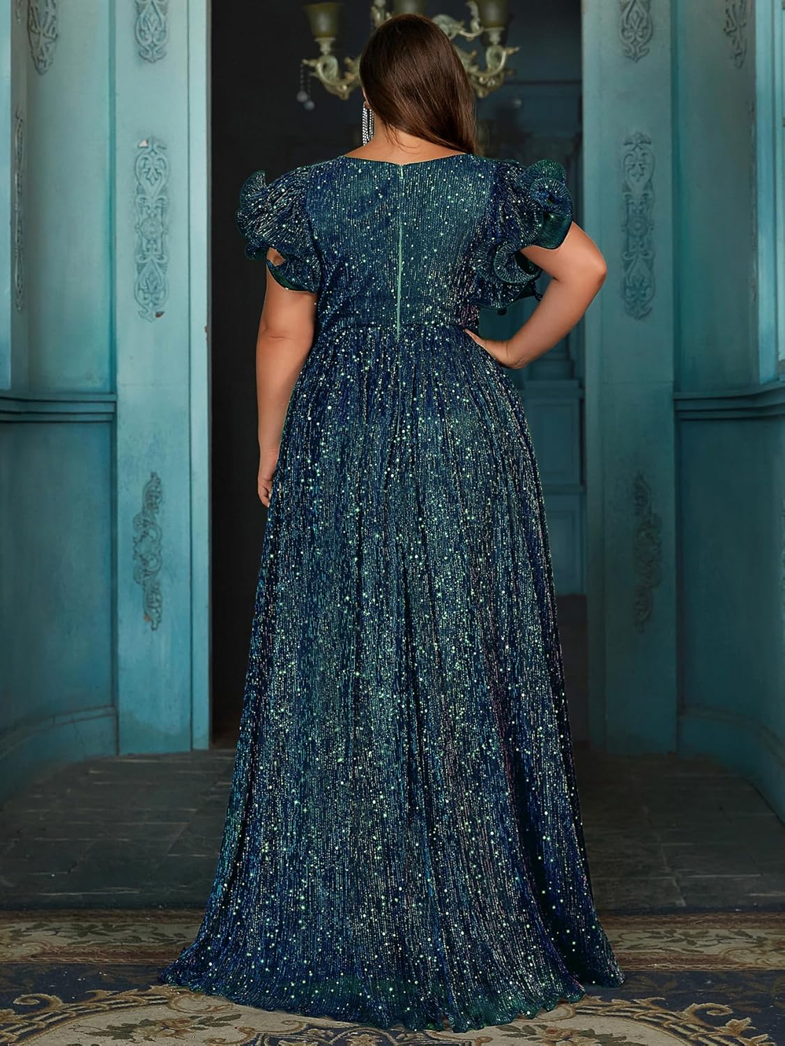 Women Plus Size Wedding Guest Summer Long Prom Dress A Line Elegant Formal Evening Party Cocktail Bridesmaid Gown - Image 4