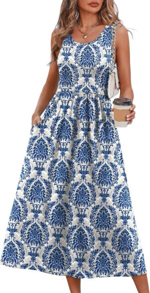 WIHOLL Summer Dresses for Women Flo...