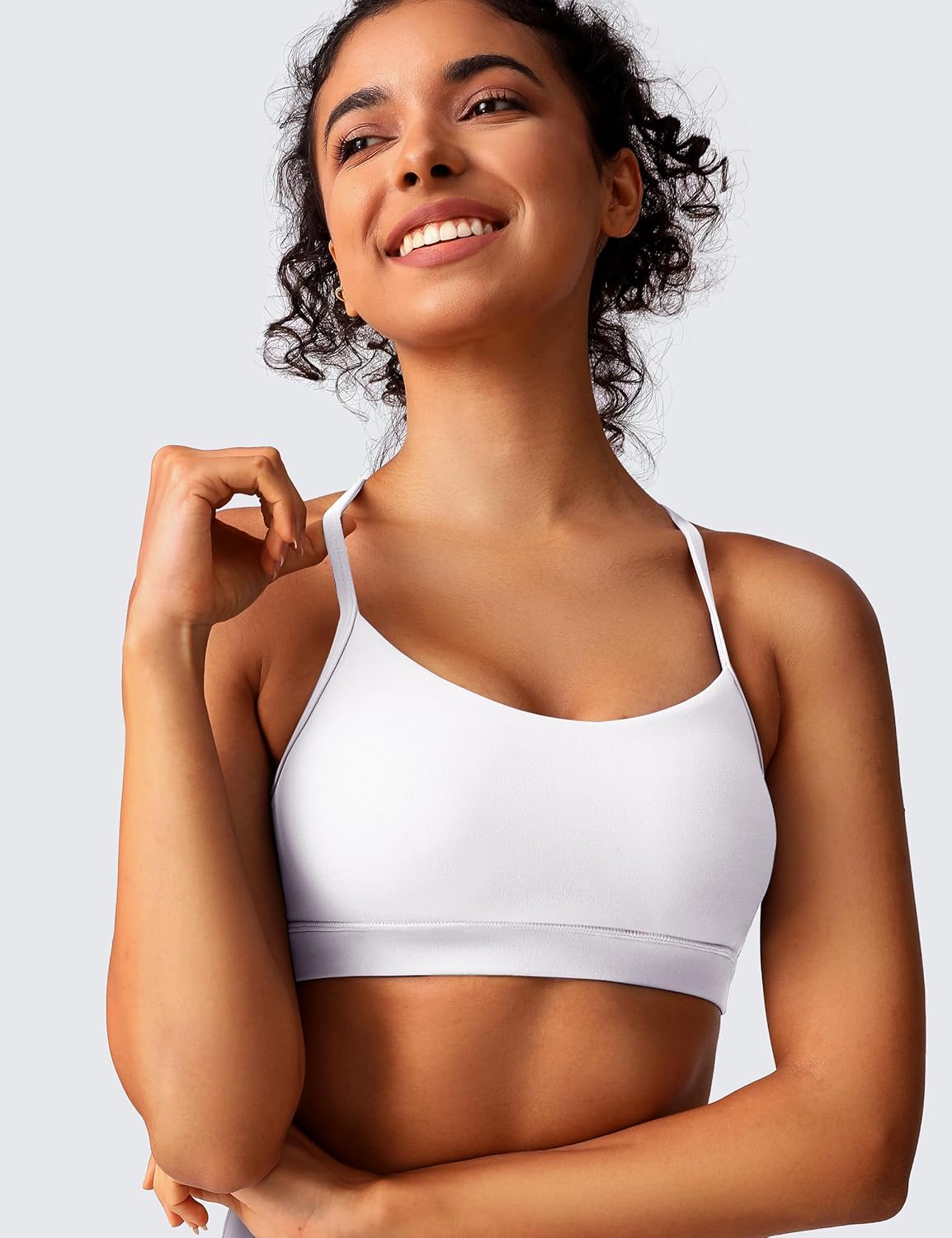 BAYDI Clouduxi Y Back Sports Bra for Women - Padded Racerback Spaghetti Strap Low Impact Workout Yoga Bra, A-C Cups - Image 2