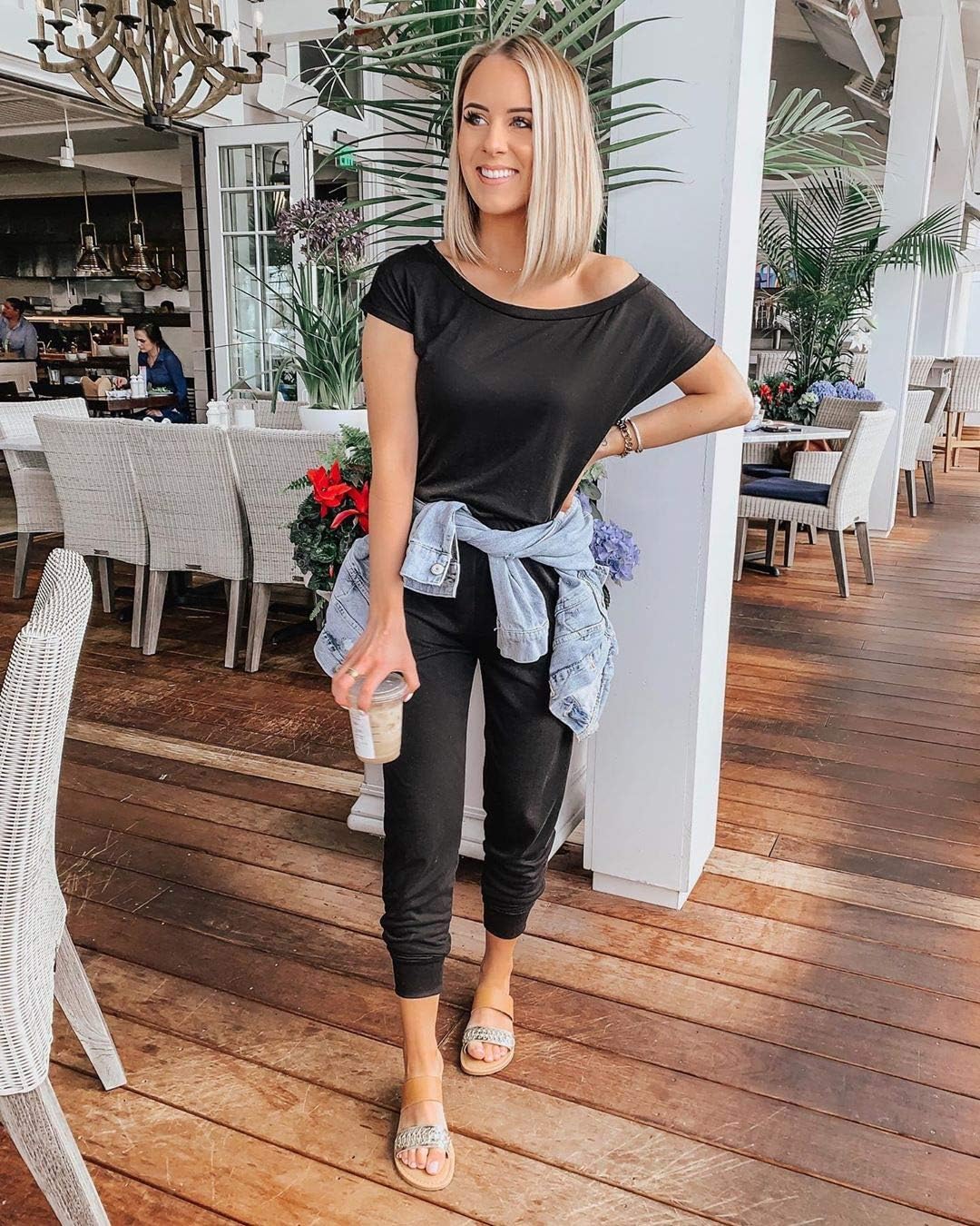 PRETTYGARDEN Jumpsuits for Women 2026 Summer Dressy Off Shoulder Romper Spring Vacation Travel Lounge Outfits Clothes - Image 5