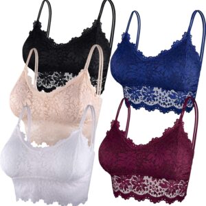 Duufin 5 Pcs Lace Bralettes for Wom...