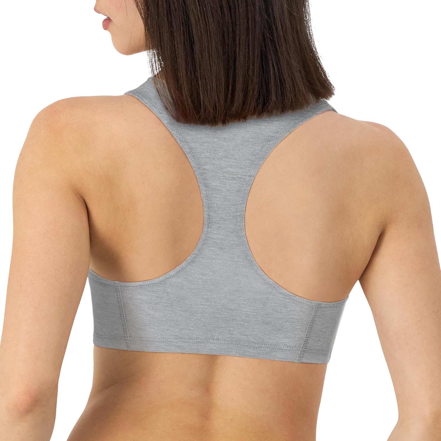 Hanes Women's Racerback Cotton T-Back Bralette (3 Pack) - Image 3