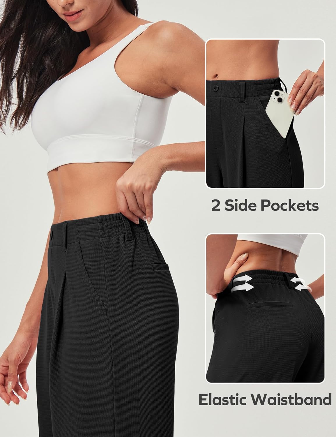 Ewedoos Wide Leg Pants Woman Stretchy Work Dress Pants Women Trendy 2026 Business Casual Outfits Comfort Fit Slacks Trousers - Image 4