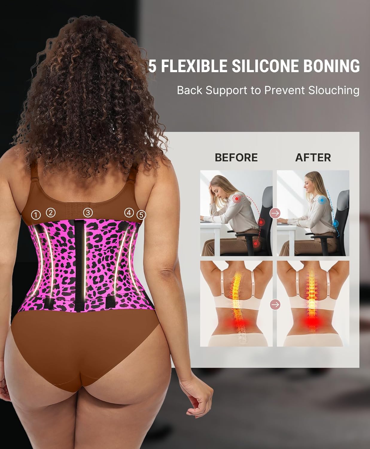 FeelinGirl Waist Trainer Belt Waist Cincher Trimmer Ab Belt Tummy Control Body Shaper with Triple Wrap Women and Men - Image 4