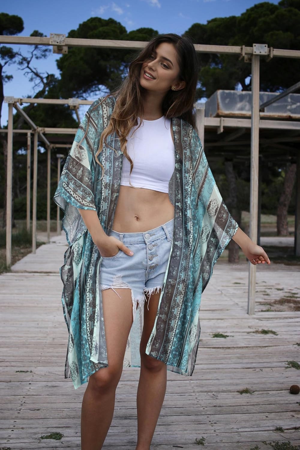 Women's Kimono Swimsuit Coverups Summer Beach Casual Loose Cardigans for Swimwear 2026 - Image 7