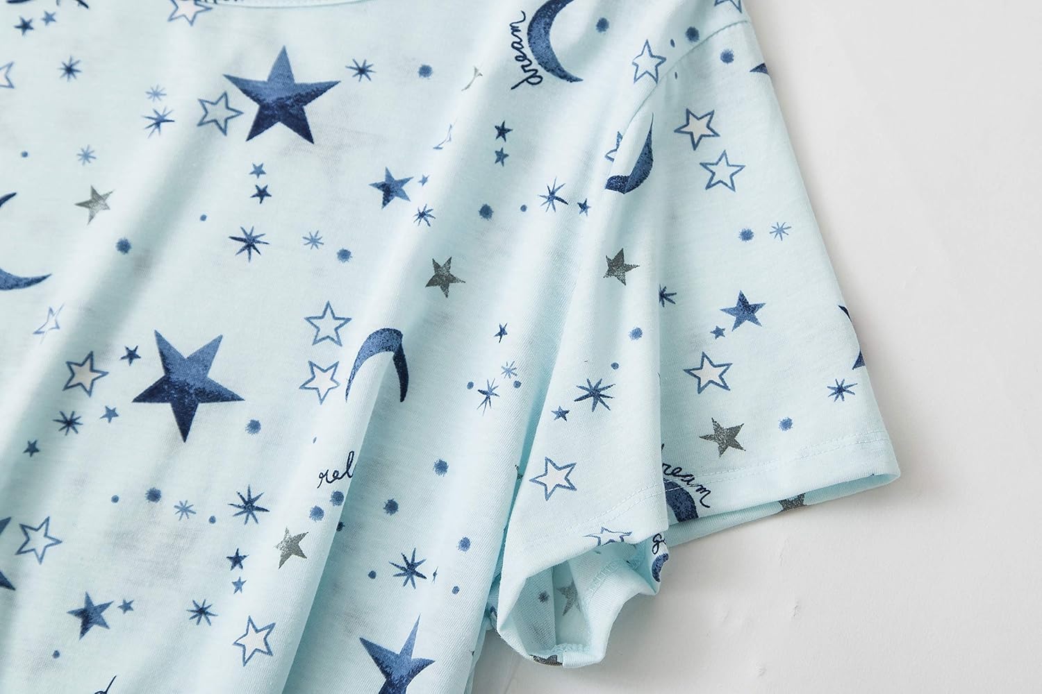 PNAEONG 3 Pack Women's Cotton Nightgown Sleepwear Short Sleeves Shirt Casual Print Sleepdress - Image 5