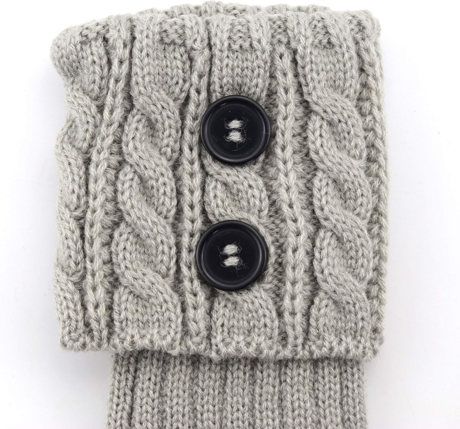 Bestjybt 3 Pairs Womens Short Boots Socks Crochet Knitted Boot Cuffs Leg Warmers Socks - Image 4