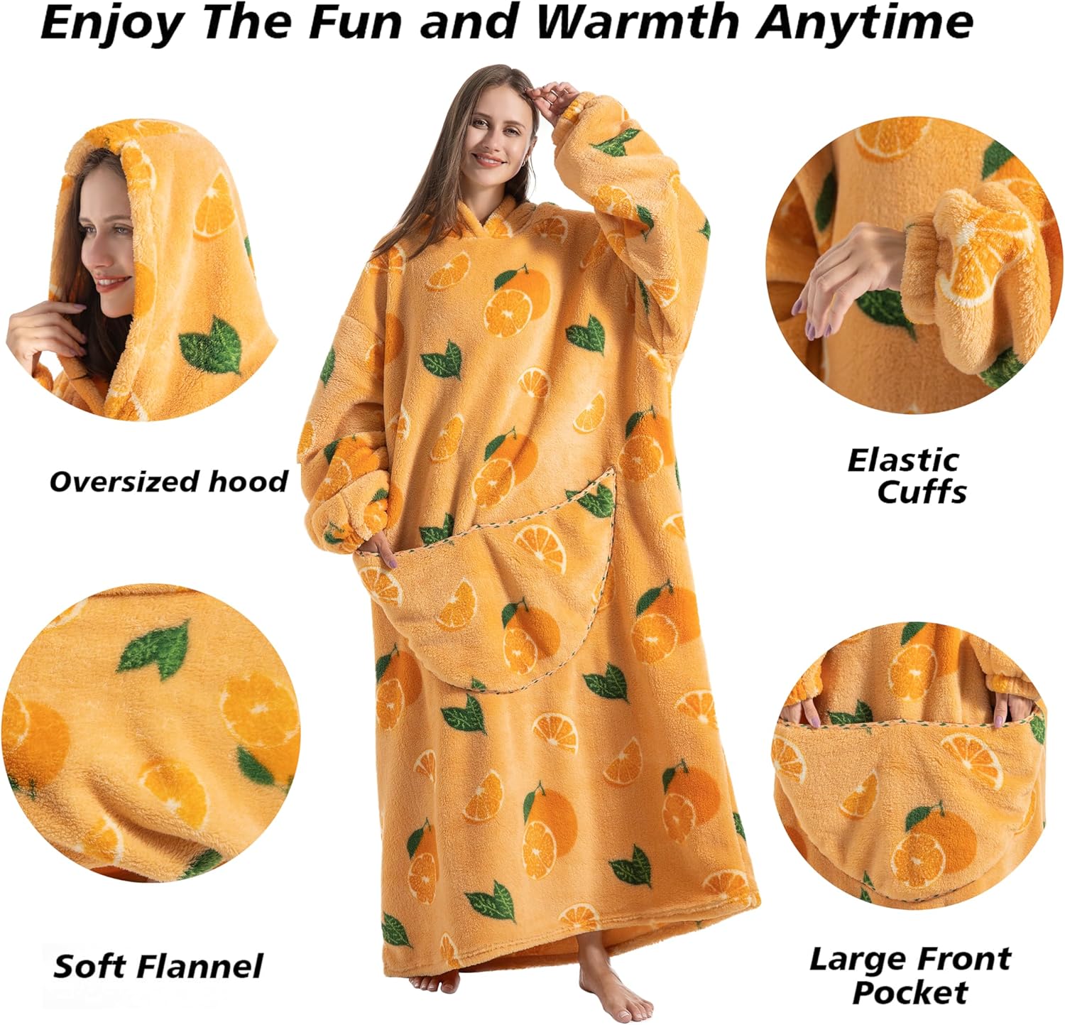 Capecage Blanket Hoodie, Long Hooded Blanket Sweatshirt as Birthday Gifts for Women Men, Long Wearable Blanket for Women Men. - Image 2
