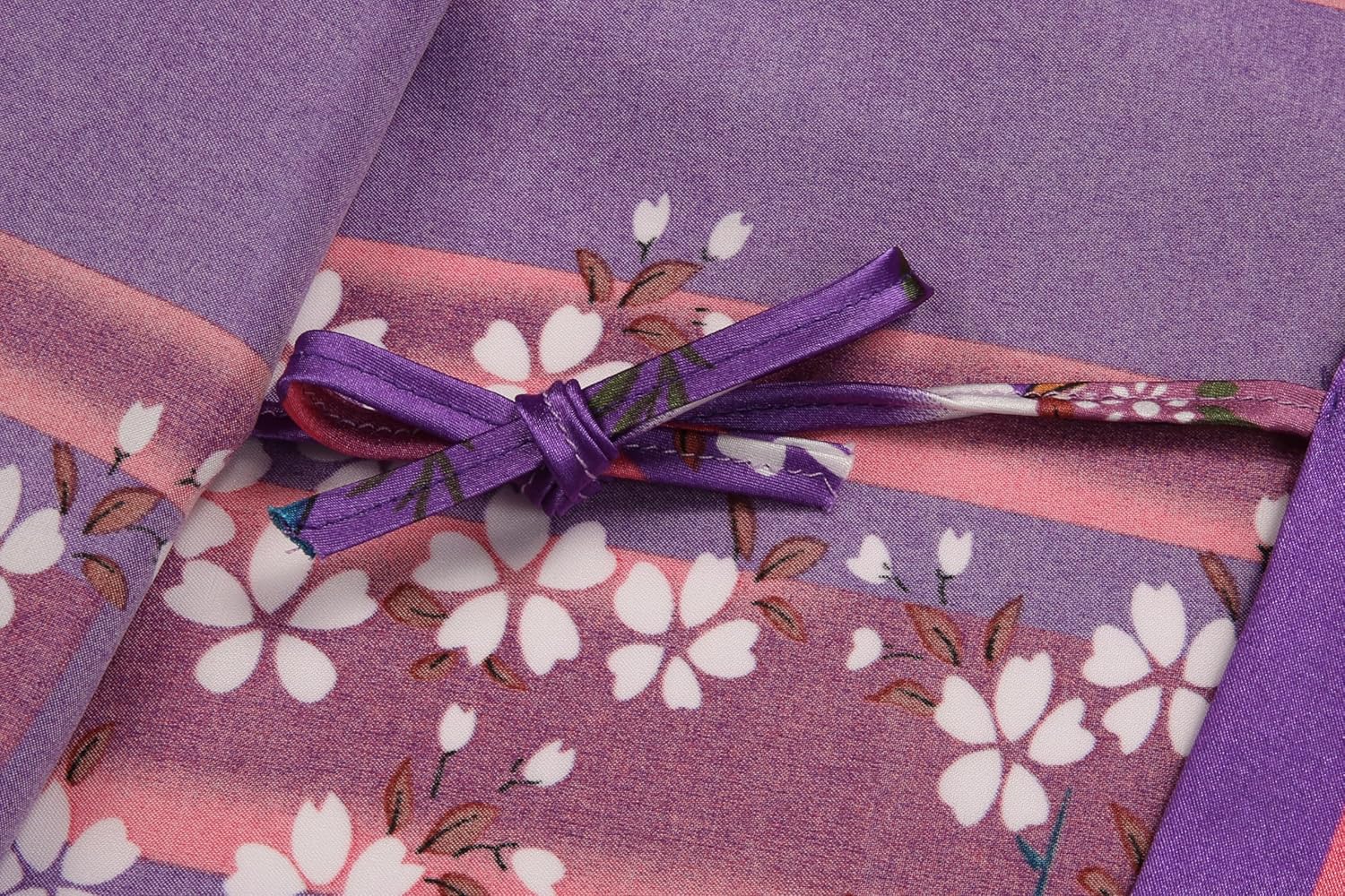 Women's Plus Size Floral Robes Long Satin Kimonos Bathrobes Patterned Long Silky Sleepwear Loungewear - Image 5