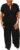 YeGine Plus Size Women Short Sleeve Loose Jumpsuit Casual Rompers One Piece Button Up Wide Leg Jumpsuits