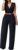 Pink Queen Jumpsuits for Women Dressy V Neck Sleeveless Wide Leg Long Pant Rompers Business Casual Outfits