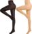 MANZI 2 Pairs Run Resistant Sheer Tights for Women Ultra Soft 15D Non Rip Pantyhose with High Waist