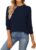 QUALFORT Women’s 100% Cotton Sweater, Basic Lightweight Long Sleeve Pullover