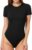 MANGOPOP Women’s Round Neck Short Sleeve Bodysuit T Shirts Basic Body Suit Tops