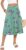 MLXSJ Women’s Midi Skirt Summer Flowy Elastic High Waisted Casual Pleated Skirts with Pockets