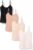Amazon Essentials Women’s Slim-Fit V-Neck Cami, Pack of 4