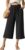FREEOAK Capri Pants for Women High Waisted Wide Leg Casual Lounge Pant Summer Capris Adjustable Drawstring with Pockets