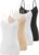 Air Curvey 4 Pack Camisole Tops for Women Basic Undershirt Tanks Adjustable Spaghetti Straps Camis Seamless Soft Layering Top