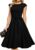 DRESSTELLS Women’s Cocktail Dresses, Formal Wedding Guest Modest Church Vintage Tea Party Midi Evening Dress