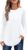 Elesomo Womens Shirts Casual Crew Neck Short/Long Sleeve Tunic Tops Tees