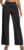 Ewedoos Womens Dress Pants Wide Leg Stretchy Work Pants Women Elastic Waist Pull On Business Casual Trousers Slacks