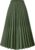 Basoteeuo Womens Skirt Leopard Print Midi Long Shirring Pleated Skirts High Waisted A Line Skirts