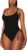 Viottiset Women’s Ruched High Cut One Piece Swimsuit Tummy Control Bathing Suit Monokini