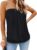 CHICGAL Women’s Tube Tops Summer Casual Bandeau Tank Casual Strapless Blouse Off The Shoulder Tunic Shirts 2026