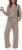WIHOLL Two Piece Sets for Women Spring Travel Vacation Outfits 2026 Long Sleeve Lounge Sets Side Slit Wide Leg Pants S-3XL