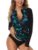 AXESEA Women’s Rash Guard Tops Long Sleeve Bathing Suits Printed UV Sun Protection Swim Shirt