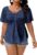 Eytino Womens Plus Size Tops Sweetheart Neck Short Sleeve Eyelet Embroidery Summer Loose Peplum Shirts(1X-5X)