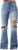 Flamingals Women’s Bell Bottom Jeans Flared Ripped Stretchy Mid Rise Cut Out Distressed Denim Bootcut Jeans