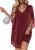 Women’s Sparkly Cocktail Dresses for Wedding Guest Flutter Sleeve Loose Chiffon Party Dress (XS-XL)