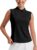 Pioneer Women’s Sleeveless Golf Shirts UPF 50+ Polo Collared Athletic Tank Top Workoutt Shirt Zip Up Quick Dry