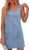 Dokotoo Womens Sleeveless Casual Denim Dress Western Cowgirl Outfits Jean Overall Dress